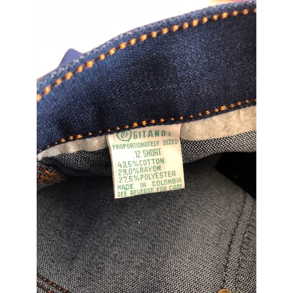Vtg 80’s Gitano Dark High Waist Slim Straight Leg Mom Jean - Picture 6 of 6